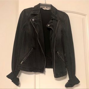 Hollister Black Denim Moto Jacket